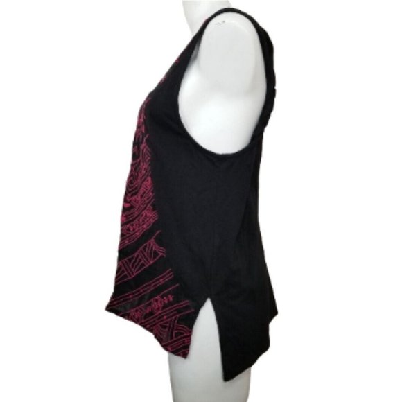 Sloane Rouge Womens Tank Top Small Black Embroidered Boho Sleeveless Open Back - Picture 10 of 10